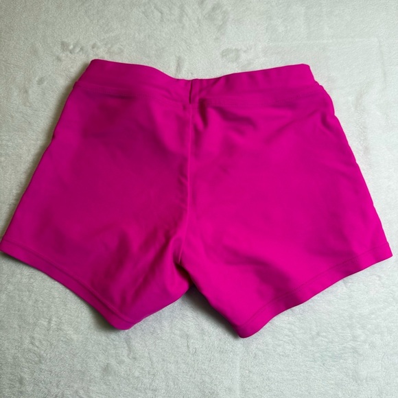 Bright Pink Cheer Dance Biker Spandex Shorts for Girls Booty Under Dress - Picture 2 of 4